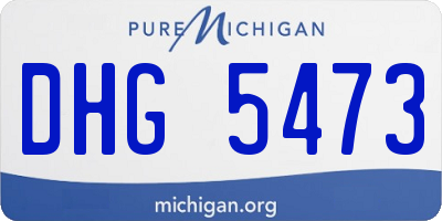 MI license plate DHG5473