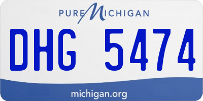 MI license plate DHG5474