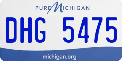 MI license plate DHG5475