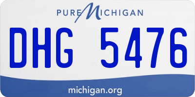 MI license plate DHG5476