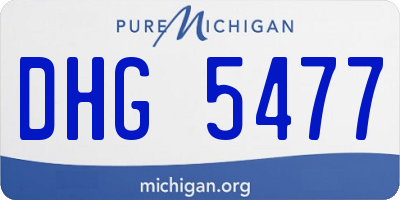 MI license plate DHG5477
