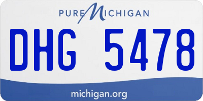 MI license plate DHG5478