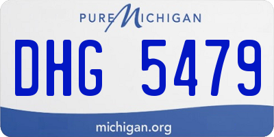 MI license plate DHG5479