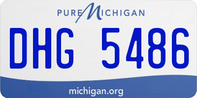 MI license plate DHG5486