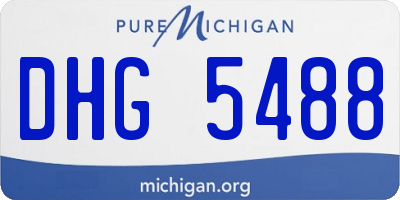 MI license plate DHG5488