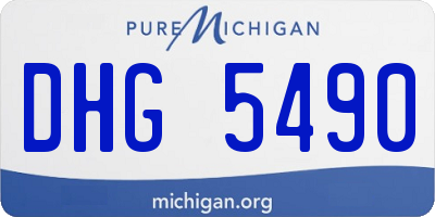 MI license plate DHG5490