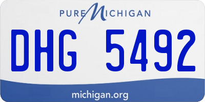 MI license plate DHG5492