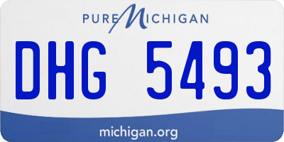 MI license plate DHG5493