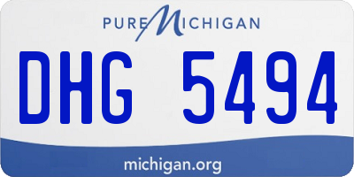 MI license plate DHG5494