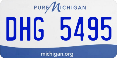 MI license plate DHG5495