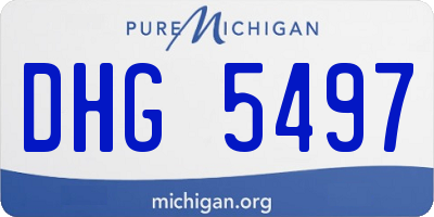 MI license plate DHG5497
