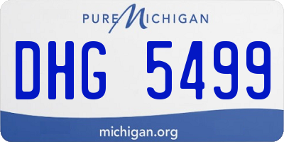 MI license plate DHG5499
