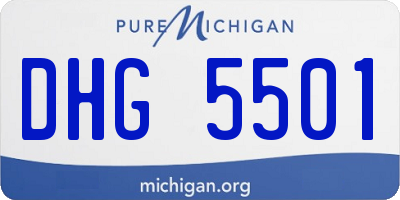 MI license plate DHG5501