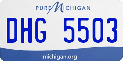 MI license plate DHG5503