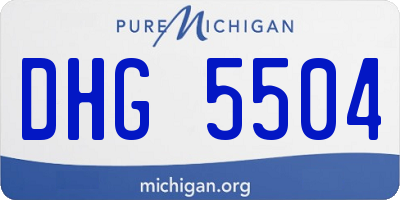 MI license plate DHG5504