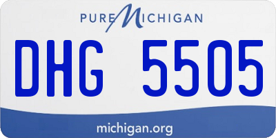MI license plate DHG5505