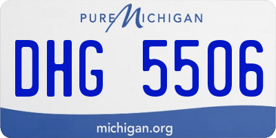 MI license plate DHG5506