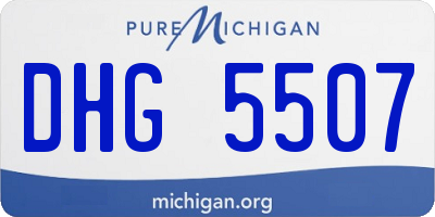 MI license plate DHG5507