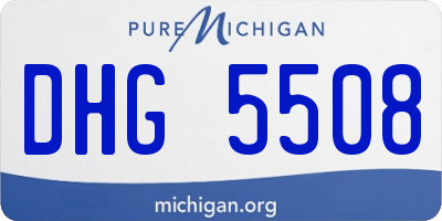 MI license plate DHG5508