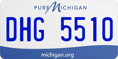 MI license plate DHG5510