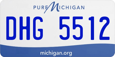 MI license plate DHG5512