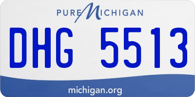MI license plate DHG5513
