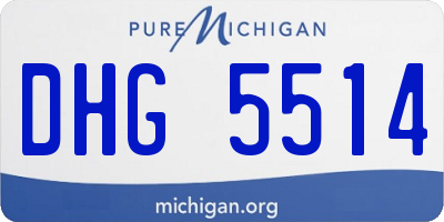 MI license plate DHG5514