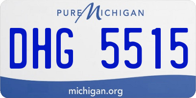 MI license plate DHG5515