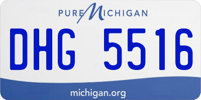 MI license plate DHG5516