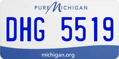 MI license plate DHG5519
