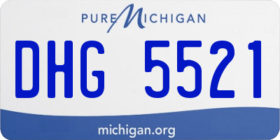 MI license plate DHG5521