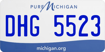 MI license plate DHG5523