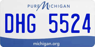MI license plate DHG5524