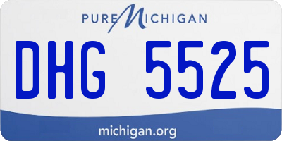 MI license plate DHG5525