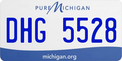 MI license plate DHG5528