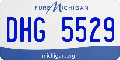 MI license plate DHG5529