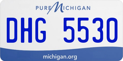 MI license plate DHG5530