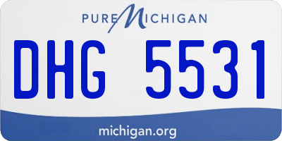 MI license plate DHG5531