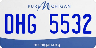 MI license plate DHG5532
