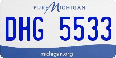 MI license plate DHG5533