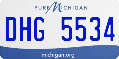 MI license plate DHG5534