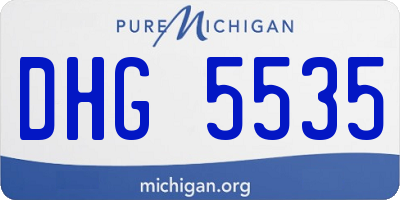 MI license plate DHG5535