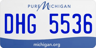 MI license plate DHG5536