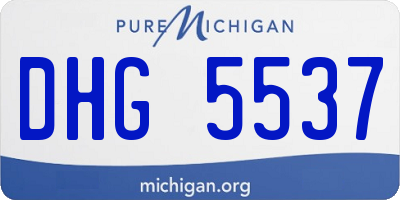 MI license plate DHG5537