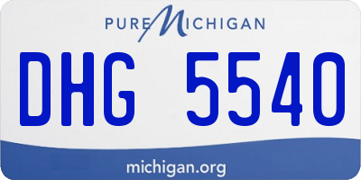 MI license plate DHG5540