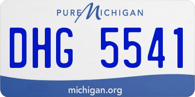 MI license plate DHG5541