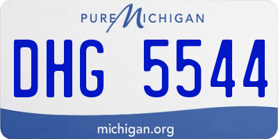 MI license plate DHG5544