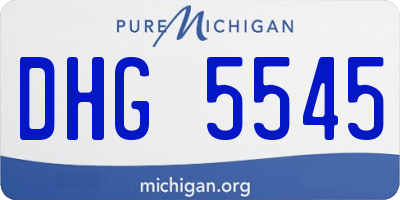 MI license plate DHG5545
