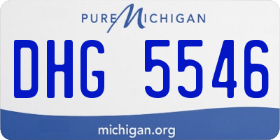 MI license plate DHG5546