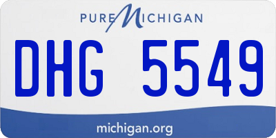 MI license plate DHG5549